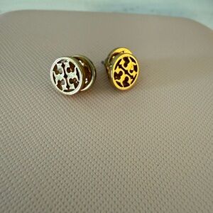 Tory Burch Gold Round Stud Earrings